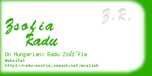 zsofia radu business card